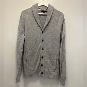 Banana Republic Light Gray Cottob Sweater Cardigan